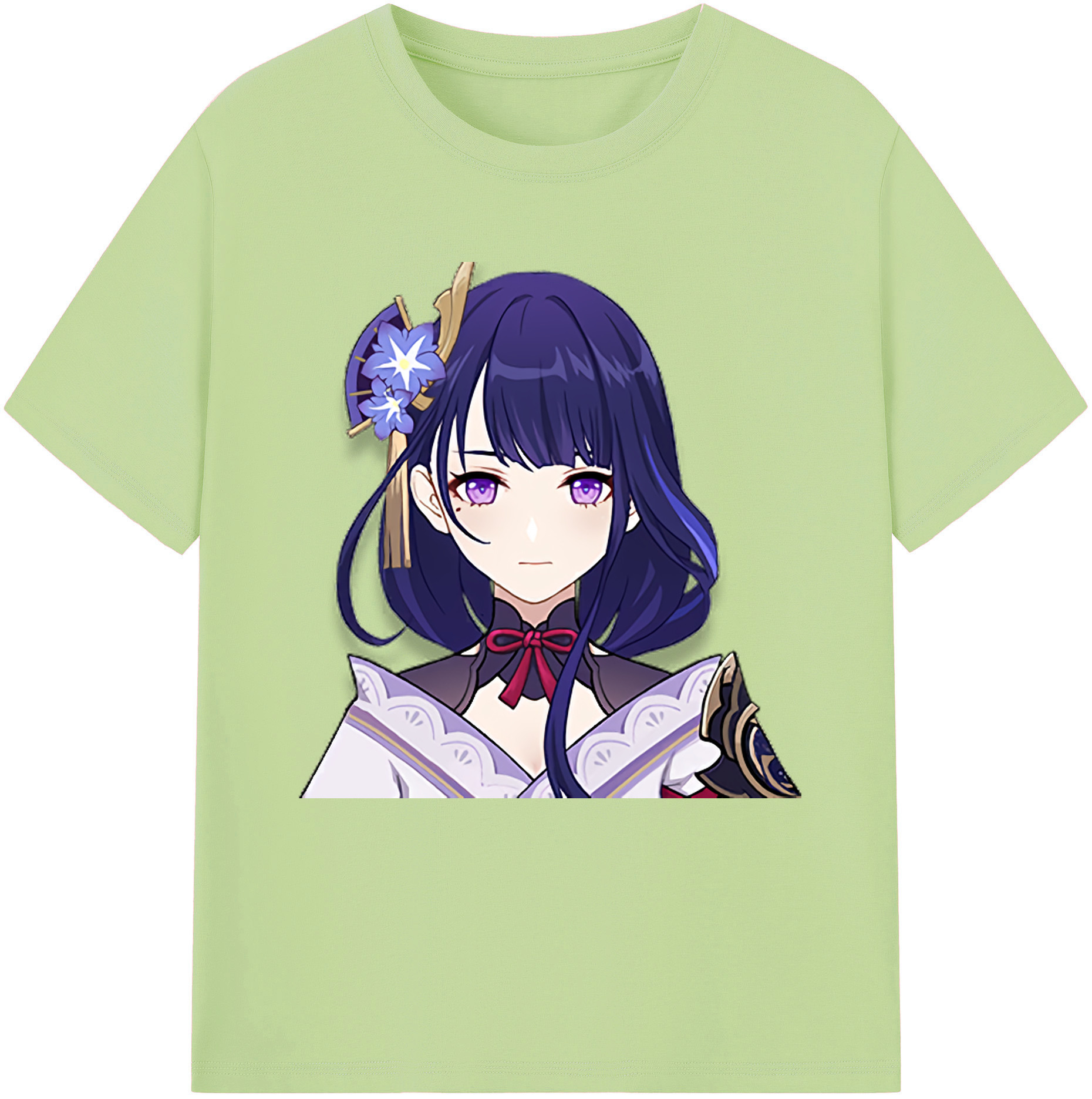 げんし神 雷電将軍 らいでんしょうぐん genshin Raiden Shogun 綿100％半袖Tシャツ（フロントプリント）